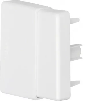Hager LFF6006069016 Terminale regolabile bianco traffico (RAL 9016) per canale portacavi 60x60mm