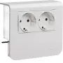 HAGER Porta-apparecchi con presa doppia 20x55mm bianco traffico (SL200559009016)