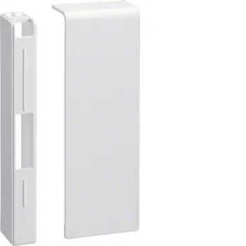 HAGER Terminale SL2011569016 SL 20x115mm bianco traffico (RAL 9016) per canale portacavi Tehalit SL