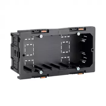 Hager G2860 Scatola di installazione apparecchi a 2 posti per canale BR, nero