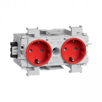 Hager GS20013020 inserto presa Schuko, rosso, IP20, 250 V, 16 A, 10 pz.
