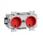 Hager GS20013020 inserto presa Schuko, rosso, IP20, 250 V, 16 A, 10 pz.