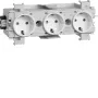 HAGER GS30019016 presa tripla, bianco polare, morsetti a innesto