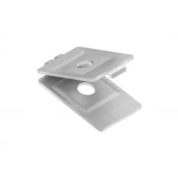 Niedax Clip di montaggio GRWGK 10 S per canali portacavi in rete metallica, acciaio zincato in nastro, argento