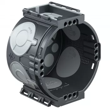 Kaiser Elektro ECON UP1 scatola portapparecchi da incasso, ermetica, 4x3 viti di fissaggio, diametro 60mm, profondità 46mm, plastica senza alogeni, IP20