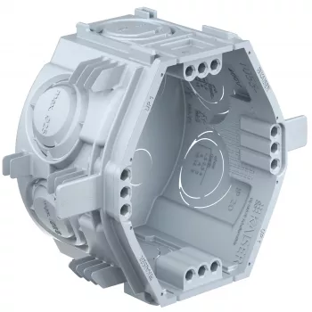 Kaiser Elektro UP1 Fix scatola per apparecchi da incasso 1055-06 con alette di serraggio, 4 torrette a vite, 60x46 mm
