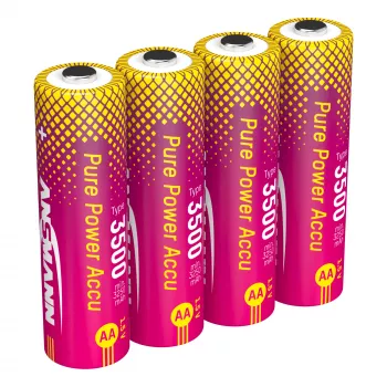 ANSMANN PurePower 3500 batterie ricaricabili AA 1,5 V Li-Ion, 3500 mAh, confezione da 4 (1312-0042)
