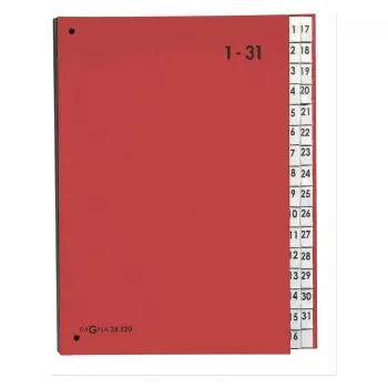 PAGNA organizer da scrivania 32 scomparti - A4 - cartoncino - rosso - verticale - 340 mm - 40 mm