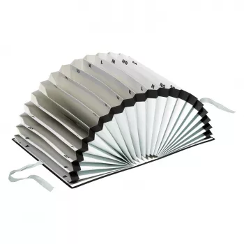 PAGNA cartella organizzatrice A4 nero 12 scomparti dorso 30 mm 24211-04