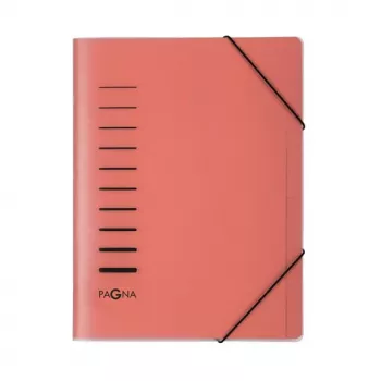 Pagna Cartella organizer 6 scomparti rosso
