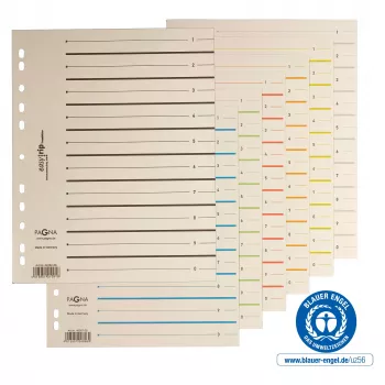 PAGNA Separatori A4 cartone beige 100 pezzi non perforati 180 g/m² 44063-09
