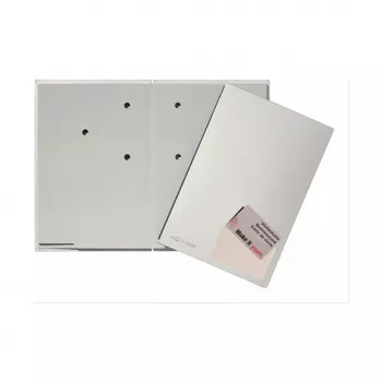 PAGNA Signature Raccoglitore ad anelli leva A4 grigio 80 mm dorso capacità 600 fogli con tasca portabiglietti