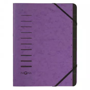 PAGNA Cartella raccoglitore A4 melanzana con elastico 245x320 mm dorso 4 mm 320 g/m²