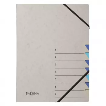PAGNA Cartella documenti A4 blu/grigio cartone 3 tasche interne chiusura a incastro 240x320x4 mm 44307-02