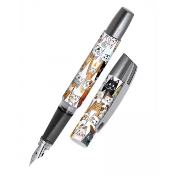 ONLINE Campus Fluffy Cats penna stilografica a cartuccia multicolore M medio