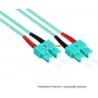 GoodConnections cavo patch in fibra ottica duplex OM3 multimodale 50/125 SC/SC 15 m aqua LSZH