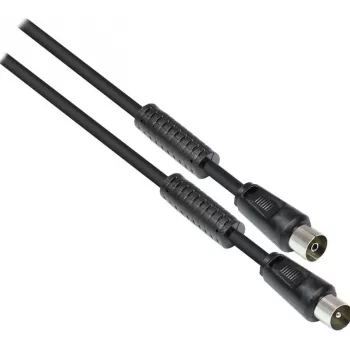 GoodConnections cavo per antenna TV, connettore maschio coassiale su connettore femmina coassiale (nichelato), 2x nucleo in ferrite, doppia schermatura, classe A, 9,5 m