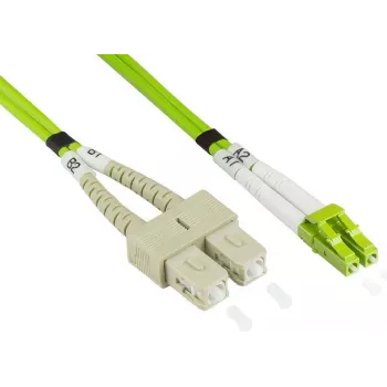 GoodConnections Alcasa LW-8075LS5 cavo patch in fibra ottica 7,5 m LSZH OM5 LC a SC verde