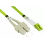 GoodConnections Alcasa LW-8075LS5 cavo patch in fibra ottica 7,5 m LSZH OM5 LC a SC verde