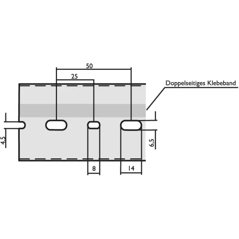 LICATEC canalina portacavi B 25 x H 75 mm DIN 7640-1
