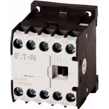 Eaton DILEM-4-230 mini contattore, 230 V AC, 4 kW, 3 poli, 1 contatto ausiliario NO, connessioni a vite