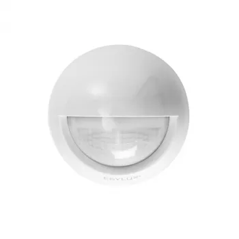 ESYLUX MD-W200i rilevatore di movimento a infrarossi passivi (PIR), montaggio a parete, bianco, IP55, portata 12 m, 2000 lux, altezza di montaggio 2,5 m