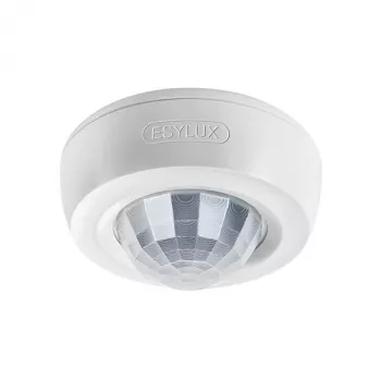 ESYLUX rilevatore di presenza a soffitto 360° montaggio a parete 24m commutazione a passaggio zero PD 360/24