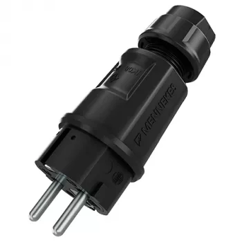 Mennekes SCHUKO connettore maschio nero 2P+PE IP54 (152072)