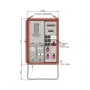 Walther-Werke quadro di distribuzione WAV0170R1 44kVA campo contatori 2 RCD tipo B 9 MCB 4