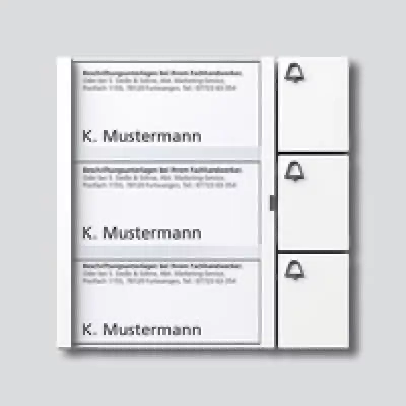 Siedle TM 612-3 W modulo pulsanti di chiamata - bianco - 3 pulsanti - serie Vario