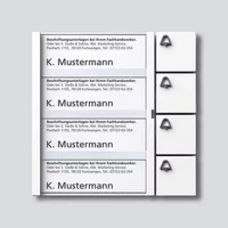Siedle TM 612-4 modulo pulsanti campanello bianco da parete 4 pulsanti Vario