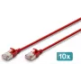DIGITUS Patch cord slim CAT 6A F-FTP, rame, LSZH, 0,5 m, grigio