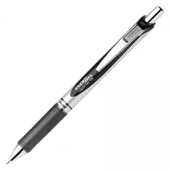 Pentel EnerGel penna gel retrattile - nero - blu - verde - rosso - multicolore - argento - plastica - gomma - largo - rotondo