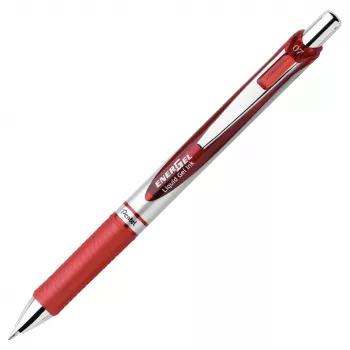 Pentel EnerGel penna gel retrattile - nero - blu - verde - rosso - multicolore - argento - plastica - gomma - largo - rotondo