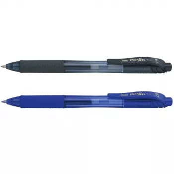 Pentel EnerGel-X BL107 penna roller gel 0,35 mm extrafine, colori inchiostro assortiti, confezione da 4
