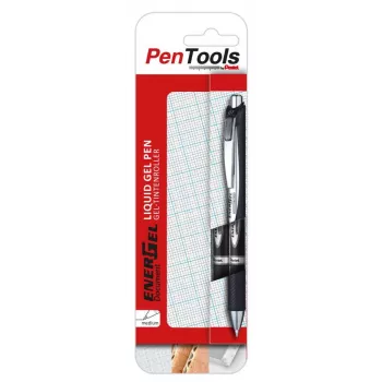 Pentel EnerGel Document penna roller gel liquido confezione da 2 nero 0,5 mm