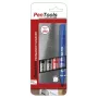 Pentel N60 pennarello indelebile punta a scalpello confezione da 4 colori assortiti nero, blu, rosso, verde