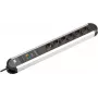 BACHMANN PRIMO ciabatta con protezione da sovratensione, 6 prese AC, 1,75 m, tipo F, alluminio, nero