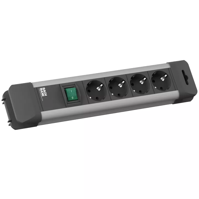 Bachmann CONNECT US ciabatta - 4 prese, cavo 1,8 m, nero