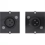 Bachmann Modular Faceplate Snap-In XLR femmina 3 pin nero