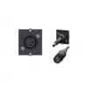 Bachmann Modular Faceplate Snap-In XLR femmina 3 pin nero