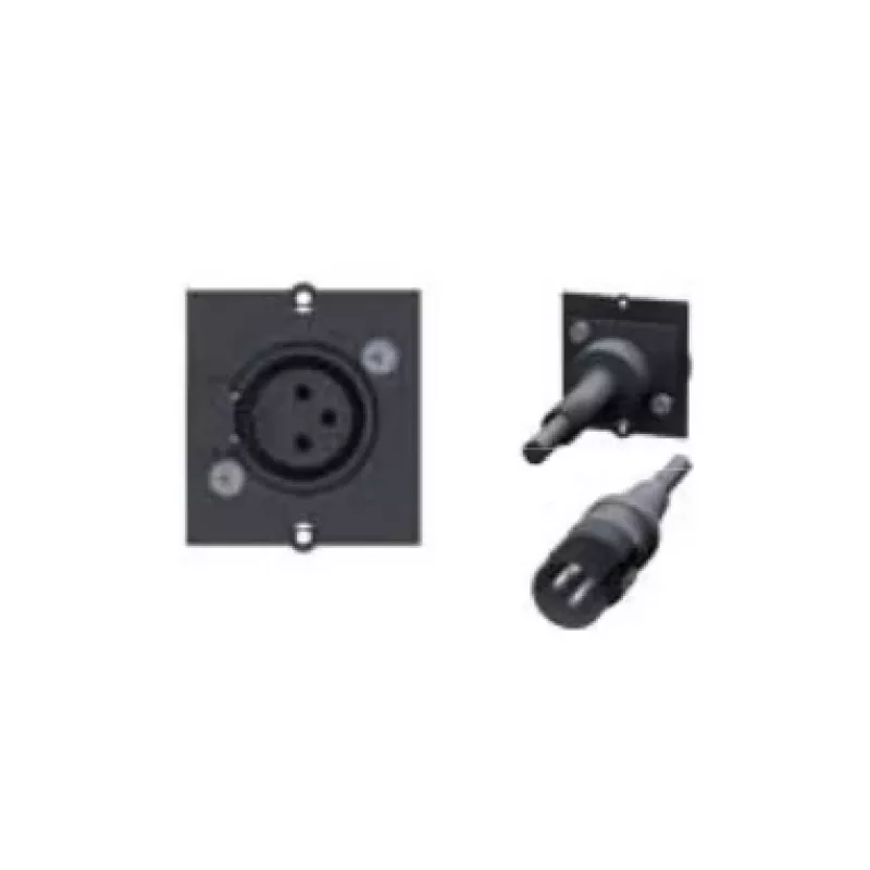 Bachmann Modular Faceplate Snap-In XLR femmina 3 pin nero