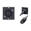 Bachmann Modular Faceplate Snap-In XLR femmina 3 pin nero
