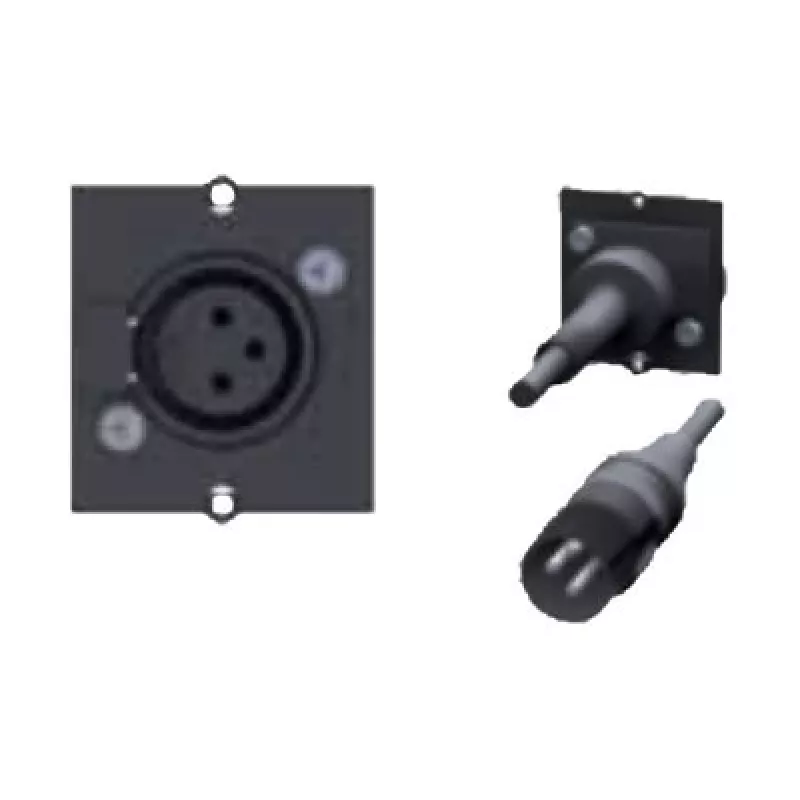 Bachmann Modular Faceplate Snap-In XLR femmina 3 pin nero