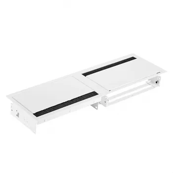 Bachmann CONI DUO Short ciabatta da incasso con 2 prese Schuko e 2 slot modulo, nero