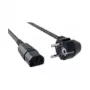 Bachmann Cavo di alimentazione H05VV-F 3G1.5 CEE 7/7 a C13, 1,5 m, nero