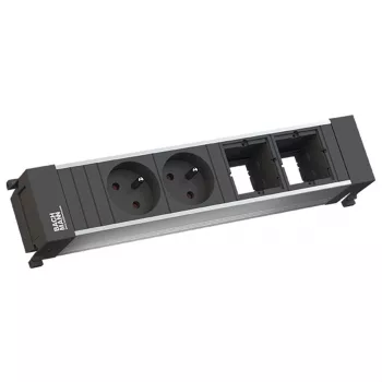 Bachmann Power Frame 916.047 ciabatta da tavolo 2x tipo E (FR/UTE) argento