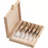 Kirschen set di scalpelli corti in scatola di legno, 5 pezzi