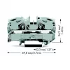 WAGO 2016-1201 morsetto passante, 16 mm², 800 V, grigio, Push-in CAGE CLAMP