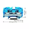 WAGO 2016-1204 Morsetto passante a 2 conduttori, 16 mm², 800 V